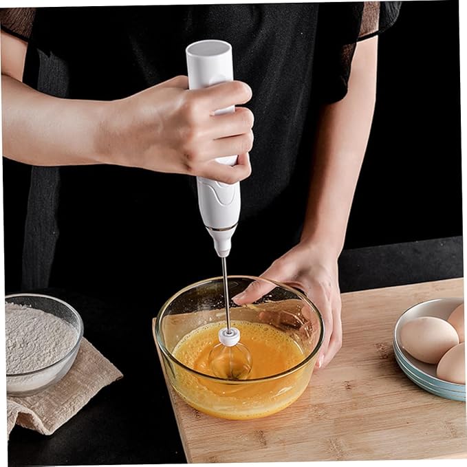 Luxshiny Small Handheld Electric Whisk Rechargeable Milk Frother Electric Mixer Compact Egg Beater