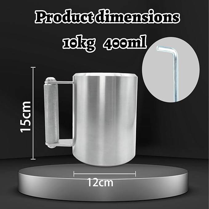 Heavy Mug,Weighted Mug 22LB/10KG,400ML Dumbbell Cup,Tainless Steel Cups,Overweight Dumbbell Fitness Sports Water Cup,Coffee Mug,Prank Gift