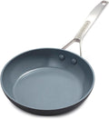 GreenPan 8” Nonstick Frying Pan Skillet, PFAS-Free Ceramic, Hard Anodized Cookware, Stainless Steel Handle, Dishwasher & Oven Safe, Paris Pro, Gray