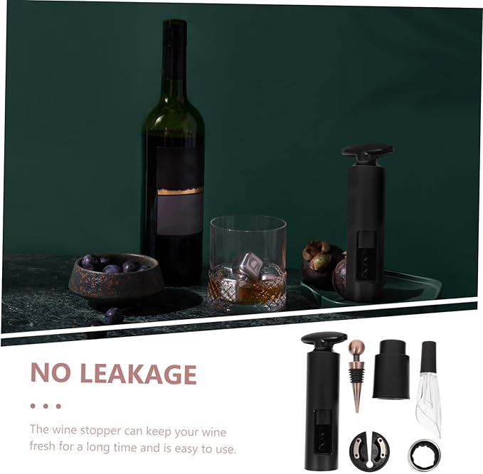 Rotary Wine Opener Set Vacuum Wine Stoppers and Pourer for Enthusiasts Professional Grade Tools for Home and Parties