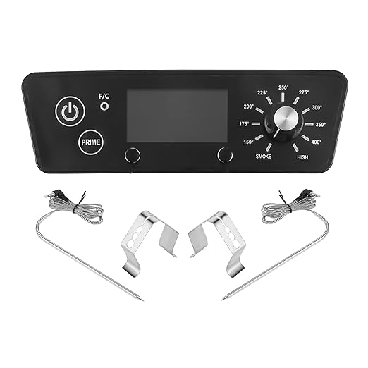 Digital Thermostat Controller Kit Replacement for Pit BOSS 3/4/5/7 Series Vertical Pellet Smokers, Come with Temperature Probes and Stainless Steel Grill Clips