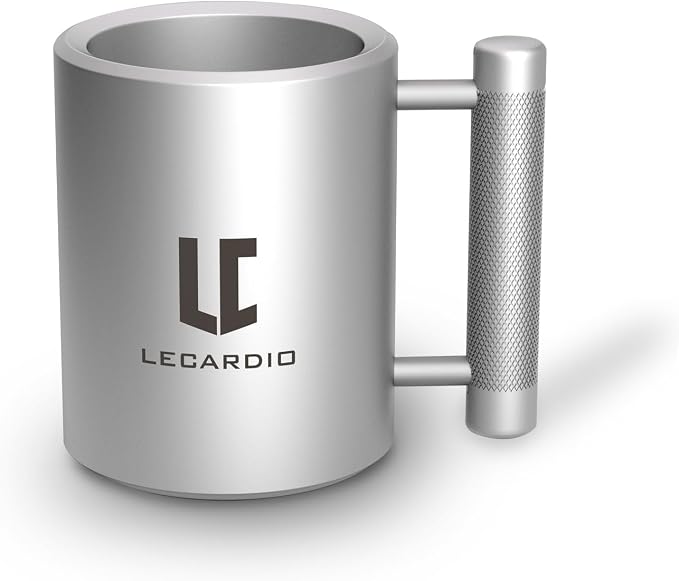 LECARDIO Weighted Heavy Mug 22LB 13 oz - Beer Cup | Fitness Water Cup | Durable Weightlifting Plate Design | Gym, Workout, and Beer Enthusiast Gift