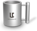 LECARDIO Weighted Heavy Mug 22LB 13 oz - Beer Cup | Fitness Water Cup | Durable Weightlifting Plate Design | Gym, Workout, and Beer Enthusiast Gift