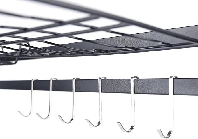 Stainless Steel Kitchen Storage Organizer Rack,Dish Drying Rack, 2 Tier Over The Sink Dish, Plate, Cup Drying Rack,Dish Drainer Storage Rack for Chicken Counter (Black)