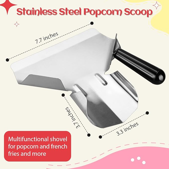 Essenya 202 Pcs Popcorn Bags with Popcorn Scoop and Salt Shaker,1 oz Small Pop Corn Bags Popcorn Bags Individual Servings for Popcorn Machine Supplies Party Movie Night Theater