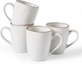famiware Venus Coffee Mugs for 4, 13 oz Mug Set, Dringking Cup with Handle for Coffee, Tea, Cocoa, Milk, White