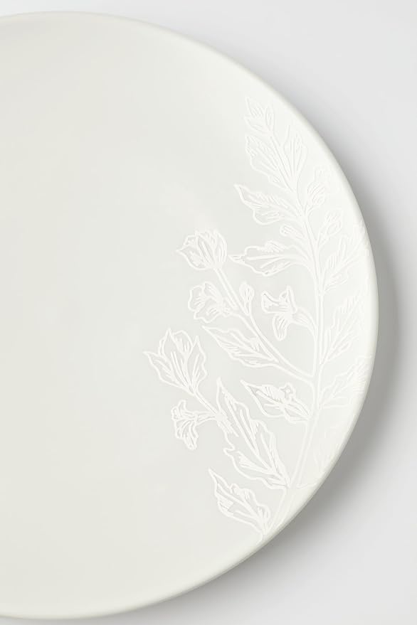 Oneida 897397 Roseto 12-Piece Dinnerware Set, White