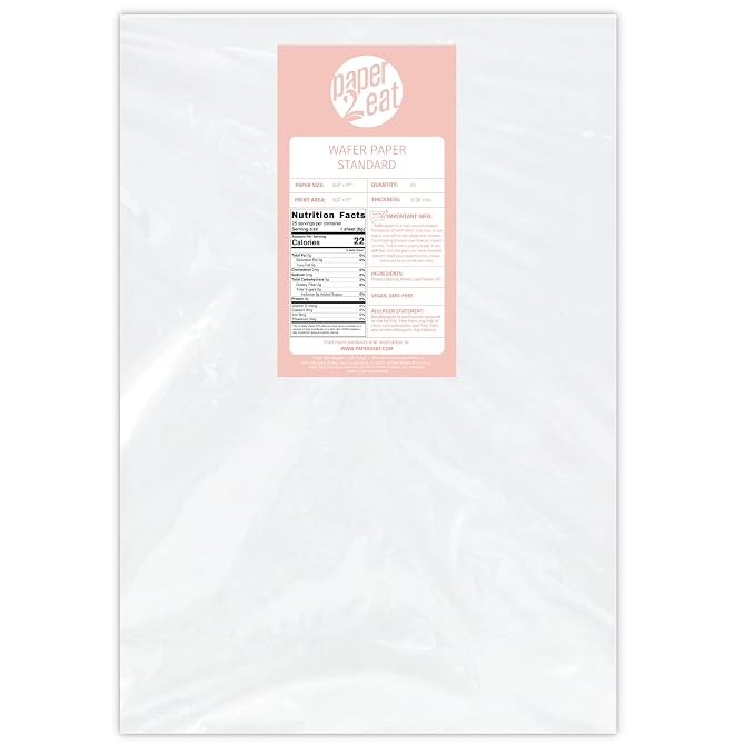 paper2eat edible Wafer Paper Sheets Standard - 0.30 mm - 25 sheets