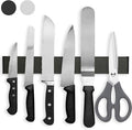 Magnetic Knife Holder for Wall, 16" Magnetic Knife Strips, Stainless Steel Magnetic Bar as a Knife Holder, Magnetic Strip for Knives for Kitchen Utensil Organizer (Black, 16 Inch)