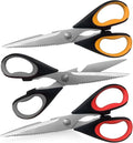 3 Pack Kitchen Scissors, Heavy Duty Kitchen Shears with Serrated Blade, Ergonomic Handle Poultry Shears, Stainless Steel Poultry Scissors For Turkey, Chicken, Thanksgiving, Christmas Day