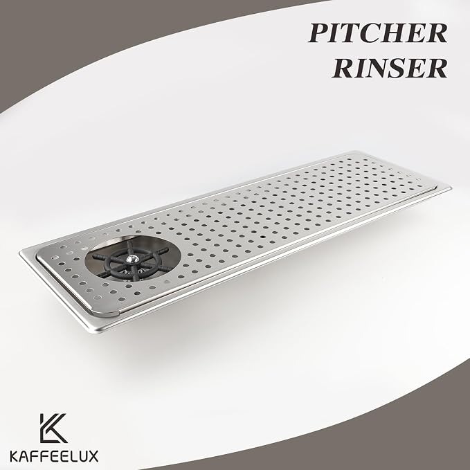 Pitcher Washer, Espresso Washer, Drainage and Drip Tray Stainless Steel Bar Glass Washer is The Sink, and The Cup Spray Washer is The Home Kitchen Hotel Cafe Restaurant (KF28-Silver)