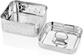 Trisara Stainless Steel Square Paneer Maker/Mould with Lid | 11.5x11.5 cm |Size 2 |Curd/Cheese/Tofu Maker | Strainer for Paneer/Tofu | Homemade Paneer Press/Machine