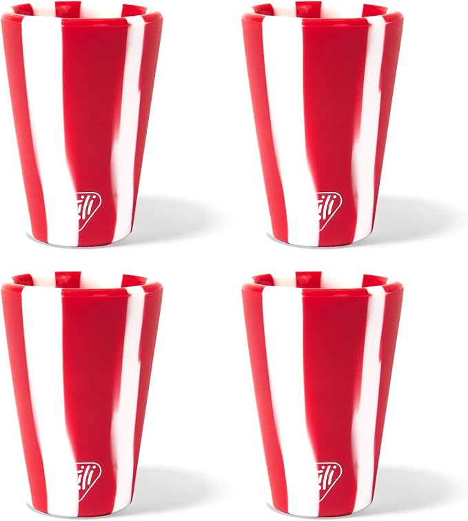 Silipint 1.5oz Silicone Shot Glasses – Pack of 4 Unbreakable, BPA-Free, Non-Toxic, Dishwasher & Freezer Safe Cups – Colored Shot Glasses for Cold Beverages, Cocktails, Travel, Party
