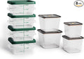 8 Pack Food Storage Containers with Lids；BPA-Free Cereal, Rice, Flour, Pasta & Snack Container, Stackable & Durable,Kitchen Pantry Organizer （0.95qt+1.5qt+2.2qt+3.2qt+4 * 2qt）
