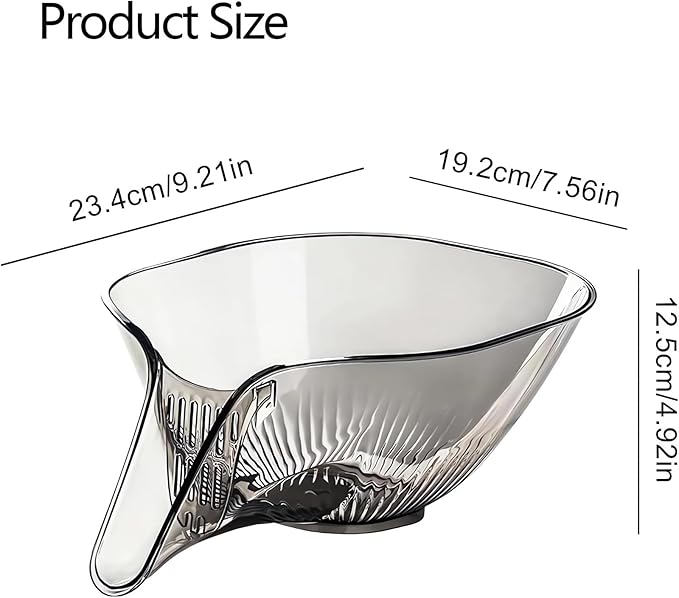 Multi-functional Drain Basket - 2024 New Fruit Cleaning Bowl with Strainer Container, Kitchen Sink Food Catcher Drainer Fruit Rinser Vegetable Washing Filter Bowl over the Sink Colander (2PCS, Clear)