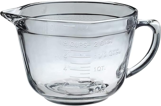 Anchor Hocking Batter Bowl, 2 Quart Glass Mixing Bowl