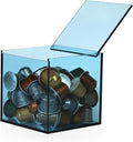 NC Coffee Capsule Storage Box Coffee Pod Holder Organizers Accessories Anti Dust Durable Clear Acrylic Box for House and Office Use, Light Blue, 5*5 In