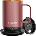 Kepwam Self-Heating Coffee Mug T1, 16oz Rechargeable Heated Coffee Mug, Smart Coffee Warmer Mug with App-Controlled,Advanced Temperature-Controlled Heating Coffee Gifts for Women Men Coffee Lover