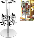 Liquor Dispenser, Alcohol Bar Rotating Liquor Holder Stainless Steel 6 Bottle Professional Revolving Liquor Dispenser