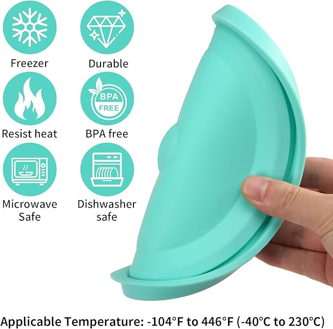 Replacement Lids for 7200-PC 2 Cup and 7201-PC 4 Cup and 7402-PC 6/7 Cup, Silicone Round Storage Cover Lid for Anchor Hocking Glass Bowl 6 Pack Multiple Colors