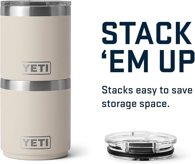 YETI Rambler 10 oz Ceramic Lined Lowball 2.0, Vacuum Insulated with MagSlider Lid, Cape Taupe