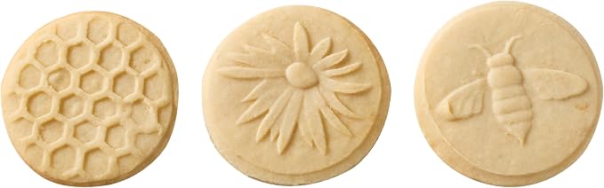 Nordic Ware Honeybee Cookie Stamps (Set of 3), Sturdy Cast Aluminium Cookie Stamp Set, Cookie Press Set Made in the USA, Sturdy and Durable Biscuit Maker Press Set