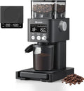 MOKKOM Electric Conical Burr Coffee Grinder with Removable Coffee Scale, Anti-static Coffee Bean Grinder, 31 Grind Settings and Precision Timer for Espresso Pour Over, French Press Black