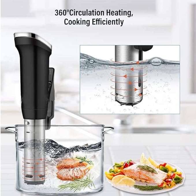 Sous Vide Cooker Immersion Circulator IPX7 Waterproof, 1800 Watts Vacuum Food Cooker, LCD Digital Display(US Plug, 110V)