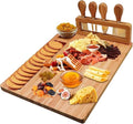 Bamboo Cheese Board and Knife Set,Cheese Platter - House Warming Gifts New Home, Anniversary & Wedding Gifts for Couple, Housewarming Gift New House (Style1)/661, 21213