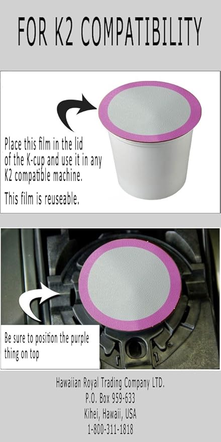 Aluminum foil lid for Single serve coffee used for Keurig Machine Compatibility, K2 Compatible - Box of 1000pcs