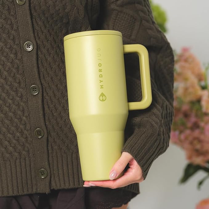 HydroJug Traveler 40oz, Insulated Tumbler with Handle & Straw, Olive