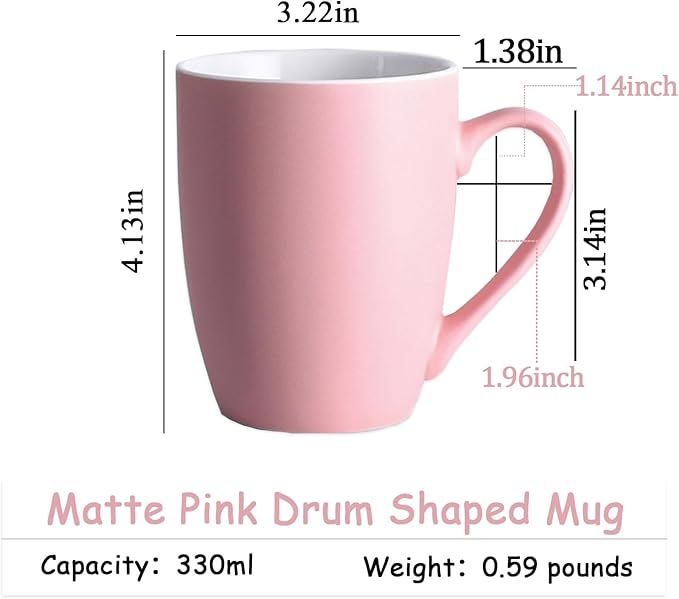 Coffee Mugs Set of 6, 12oz Ceramic Coffee Mugs with Handle, Colorful Matte Porcelain Coffee Mug for Latte, Tea, Cocoa, Cappuccino, Cups for Women Men for Home Restaurant Mug(Multicolour)