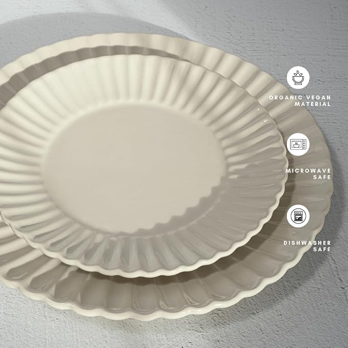 16 Piece Dinnerware Set Aruba (Sun Washed Lemon) Plates, Bowls, and Mugs Set for 4