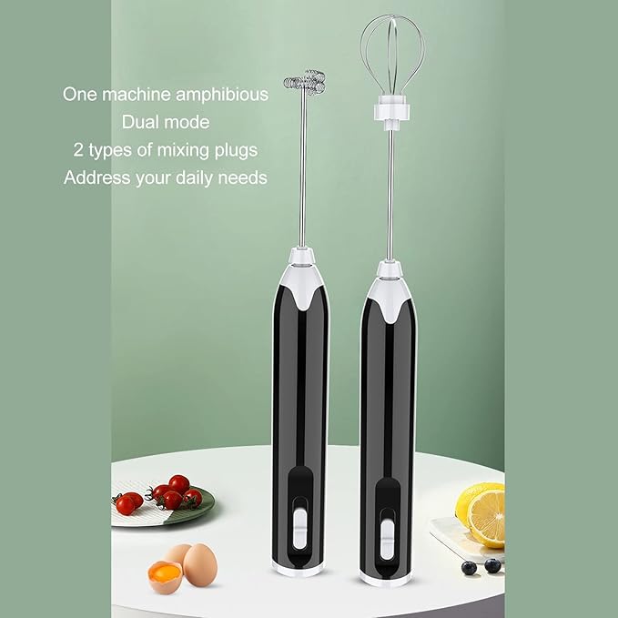 Electric Milk Frother, Handheld Milk Steaming Frother, Rechargeable Egg Beater, Foam Maker for Coffee Cappuccino Latte Matcha Milk