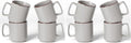 famiware Coffee Mugs Set of 4, Nebula 14oz Coffee Mugs, Ceramic Cup Set with Handle for Latte, Tea, Milk, Cappuccino, Cocoa, Light Gray (Pack of 2)