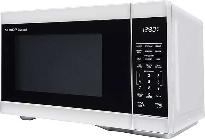 Sharp SMC1161KW 1.1 cu. ft. 1000W White Countertop Microwave Oven