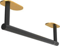 Paper Towel Holder Under Cabinet Black and Gold, Self Adhesive or Wall Mounted SUS304 Stainless Steel Paper Towel Holder for Kitchen, Bathroom, Farmhouse, Barbecue and Laundry (Black&Gold)