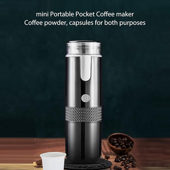 Battery Operated Coffee Maker, Portable Espresso Machine, Portable Coffee Maker, for Travel, Car, Camping, Office (Add Hot Water)