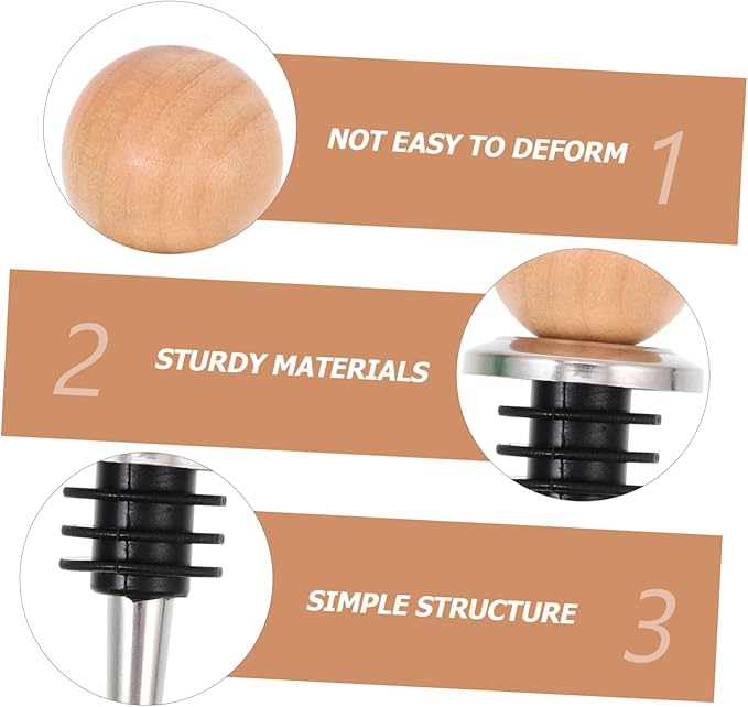 PRETYZOOM 8pcs Stainless Steel Wine Bottle Stopper Vacuum Sealed Stoppers for Wine and Oil Bottles and Reusable and Entertaining