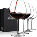 Red Wine Glasses Set of 4, Large Hand Blown Crystal Burgundy Glasses-Ultra-thin, Light for Wine Tasting, 23.5OZ, Perfect Gifts, Valentine's Day, Anniversary, Birthday