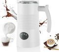 Talent Star 4 in 1 Electric Milk Frother Automatic Warm Cold Foam Maker Large Capacity Low Noise Dishwasher Safe Easy to Clean Coffee Hot Chocolate Maker Machine for Latte Cappuccinos Macchiato White