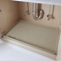 Heavy Duty Silicone Under Sink Mat for Kitchen&Bathroom 28" x 19", Waterproof Under Sink Rubber Mat Drip Tray, Raised Edge Under Sink Liner,Prevent Drips, Leaks, Spills,Brown