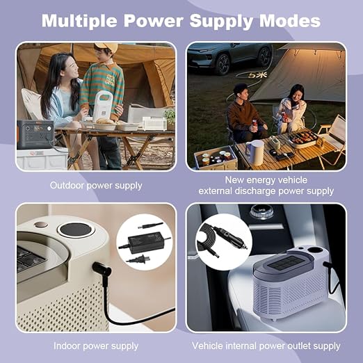 Countertop Portable Small Mini Ice Maker - 8 Ice Cubes Ready in 15 Mins, Comes with Car Power, DIY Ice Making & Easy Ice Release, Suitable for Home, Kitchen, RV & Camping