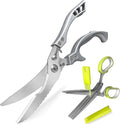 2 Pack Kitchen Scissors, Poultry Shears with Herb Scissors, Poultry Shears Heavy Duty, Stainless Steel Poultry Shears for Turkey, Chicken, Thanksgiving, Christmas Day