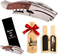 Semecca® Wine Opener – Professional Waiter’s Corkscrew, Double Hinged Wine Key, Wine Bottle Opener with Wooden Gift Box, for Wine Lovers