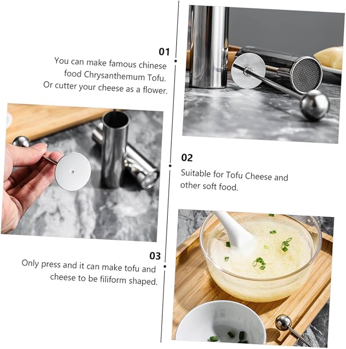 ABOOFAN 1pc Stainless Steel Chrysanthemum Tofu Cutter Easy to Use Tofu Press Maker for Home Kitchen Design for Shaping and Cheese Convenient Clean Up