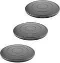 16 Inch Lazy Susan Turntable - Heavy Duty Rotating Swivel Steel Ball Bearings - Flat Base Stand for TV/Computer/Monitor/Arts/Crafts/Bonsai/Statue/Cabinet Organizer (3 Pack/Black)