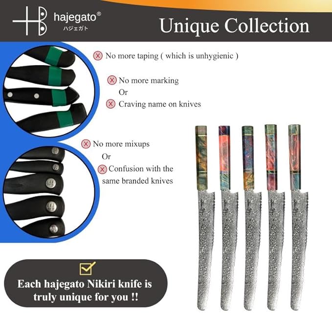 Damascus Chefs Knife Bread Slicer Unique One of Kind Handle Professional 10 Inch Japanese Chefs Kitchen Knife Vg10 67 Layers Damascus Steel Knive - Part of Chef Knife Set