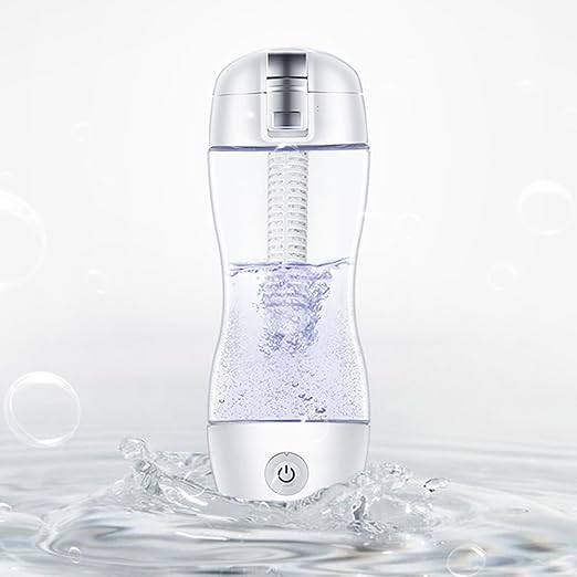 350mL Hydrogen Water Bottle, 2024 New Portable Hydrogen Water Generator,Hydrogen Rich Water Glass Health Cup with SPE and PEM Technology for Home Office Travel, Blue