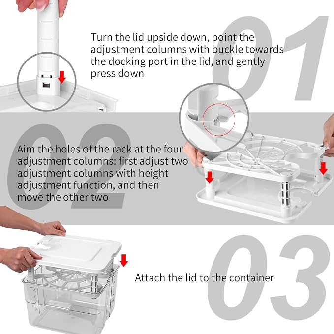 Sous Vide Container with Lid and Rack Sous Vide Pot 12.6 Quart Slow Cooker Container Compatible with Most Immersion Circulators